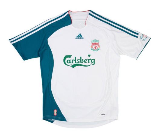 green and white liverpool jersey