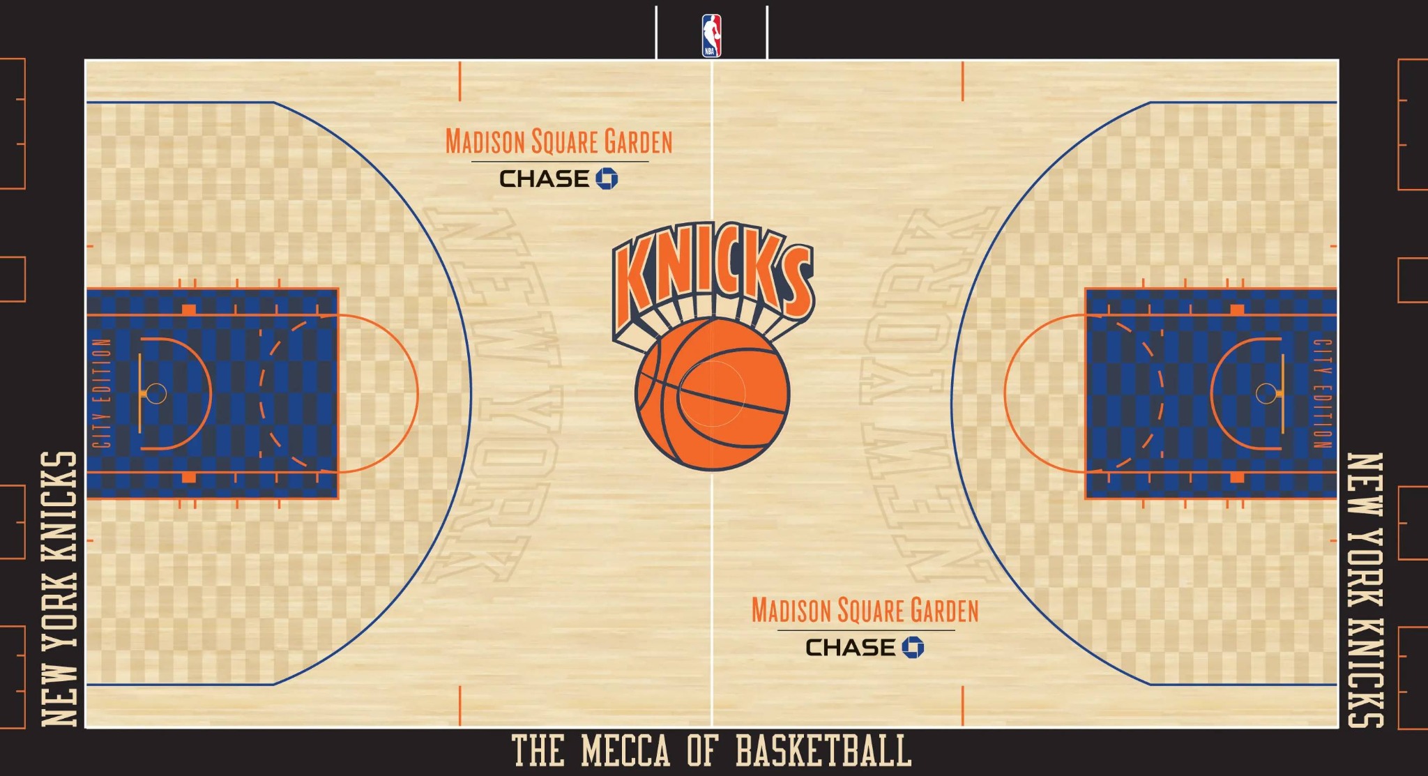 New York Knicks Courts, image size:2048x1113