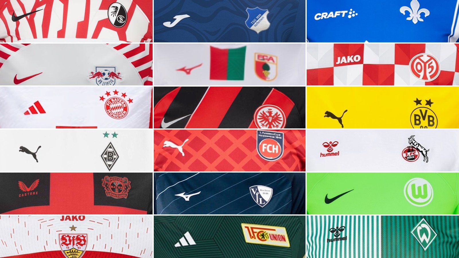 2023-24 Bundesliga Kits Overview - 17 of 18 Home Kits Released - Footy  Headlines